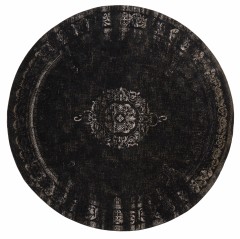 RUG ROUND PERSIAN DARK GREY 